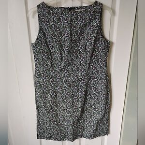 Y2K Amanda Smith Black Sheath Dress with Floral Print